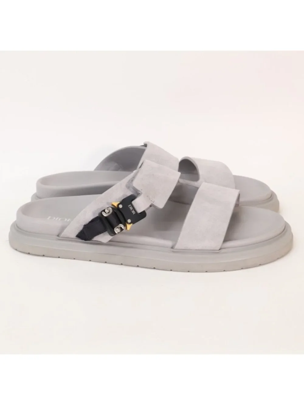 Dior Aqua Slide Sandals with Buckle